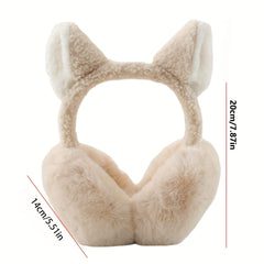 Cat Ear Plush Earmuffs Women's Winter Foldable