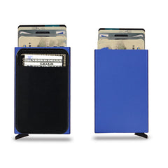 Pop Up Minimalist Metal Wallet Card Holder Thin Slim Purse