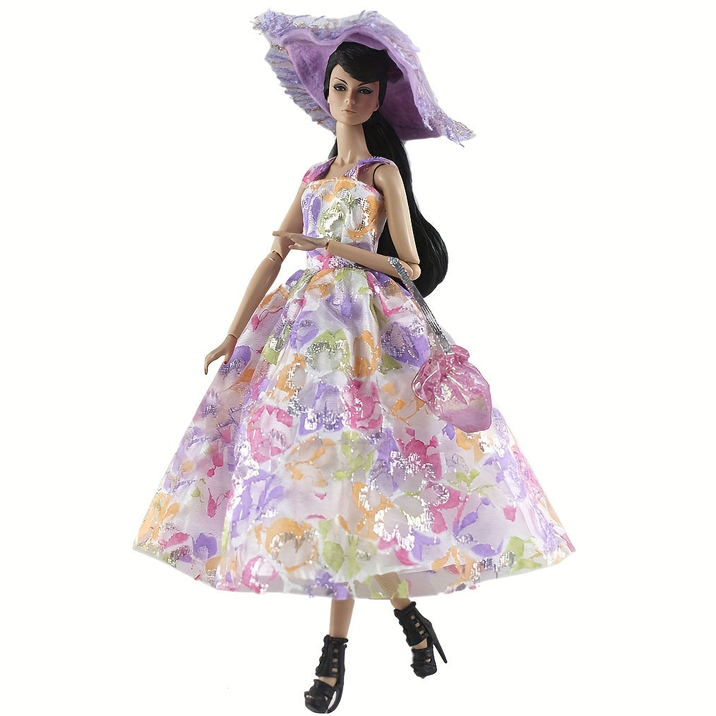 Dolls Clothes Set for 11.8-Inch Dolls - Poncho Dress Costume