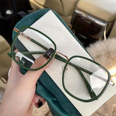 Light Blocking Glasses Square Anti Eyestrain TR90 Spectacles Women Men