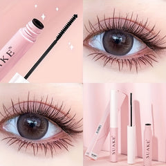 Waterproof Pink Tube Mascara - Long Lasting Natural Fiber Slender Mascara