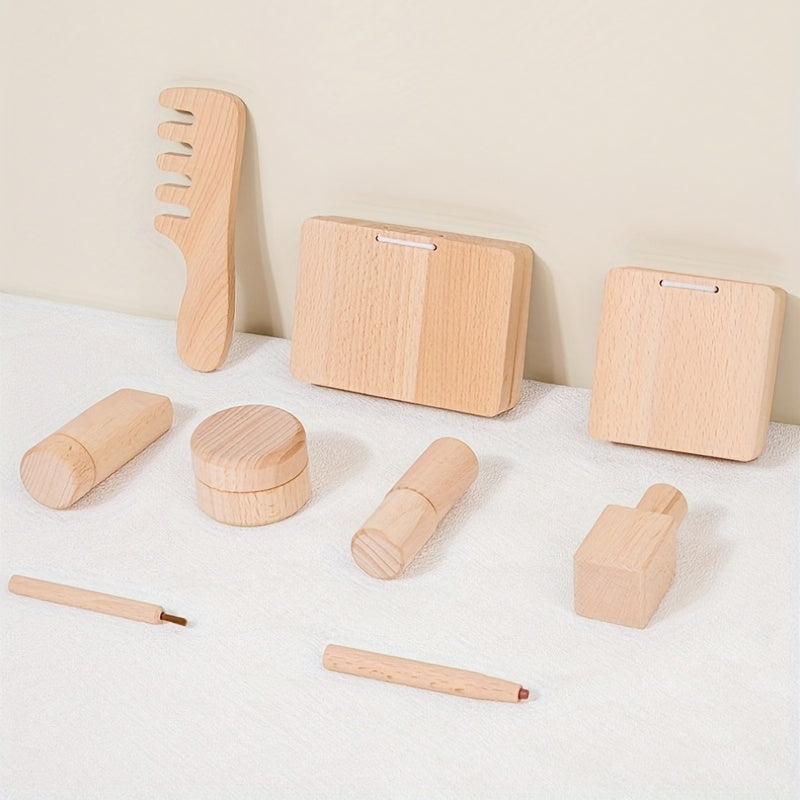 Wooden Play House Makeup Toy for Girls