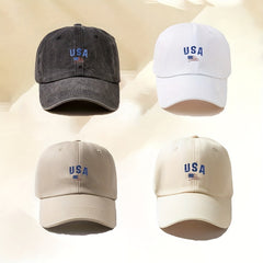 Print Baseball Cap Unisex Solid Dad Hat Independence Sun Hats
