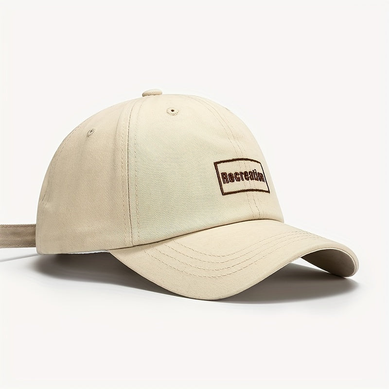 Embroidered Letter Retro Peaked Cap Soft Top Sun Hat