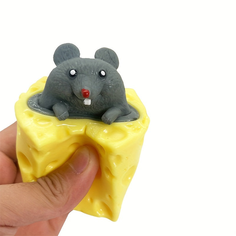Creative Cheese Mouse Cup Pinch Squirrel Decompression Toy