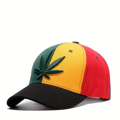 Leaf Embroidery Baseball Cap Unisex Sun Hats Lightweight Dad Hat