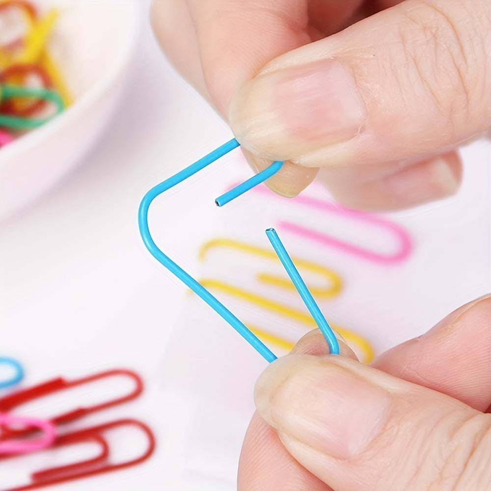 50mm Coated Paper Clips Assorted Colors - Pack of 25