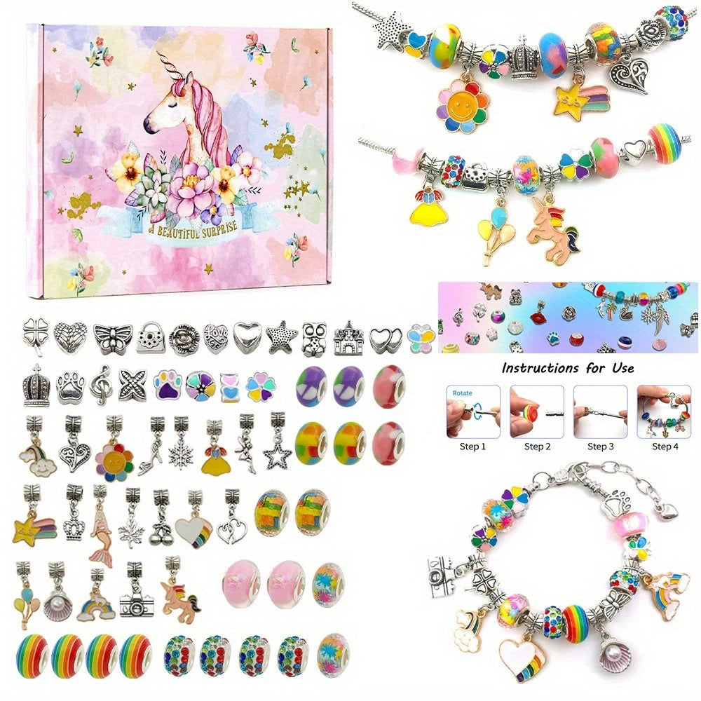 Girl's Beaded Bracelet Birthday Gift Set