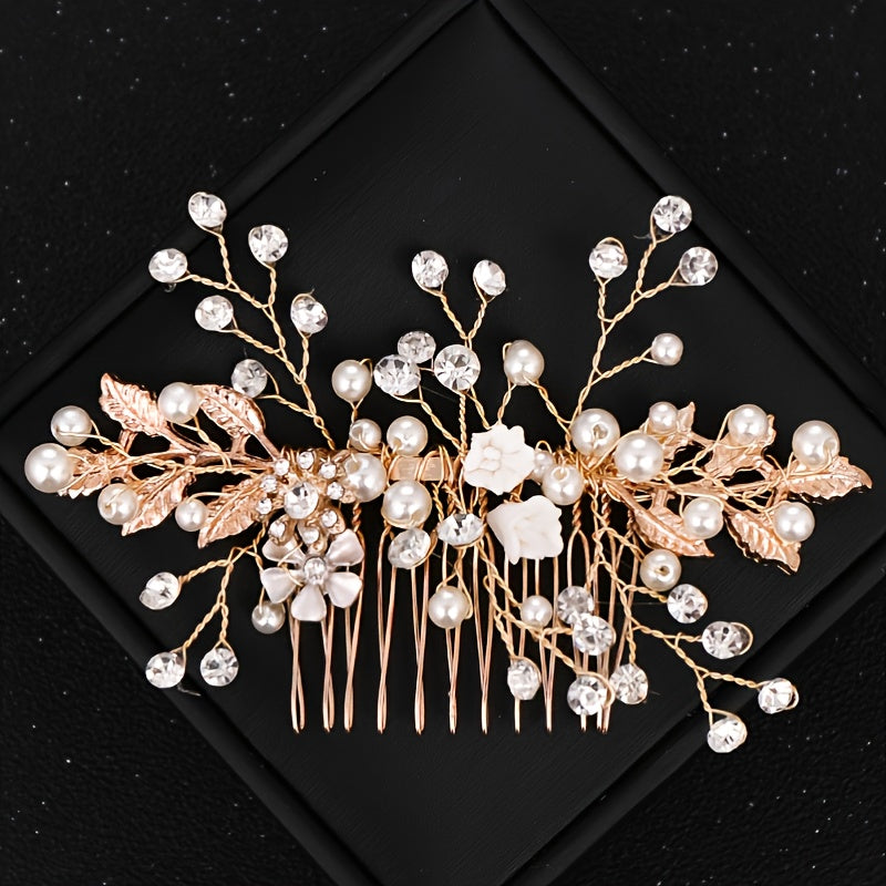 Crystal & Pearl Bridal Comb