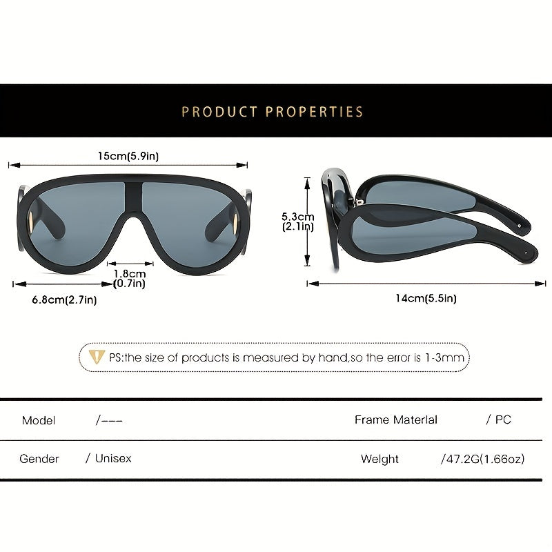 Y2K Aviator Sunglasses Men Women UV400 Sun Shades