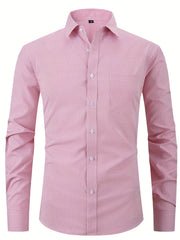 Men's Plaid Casual Shirt Long Sleeves Regular Fit