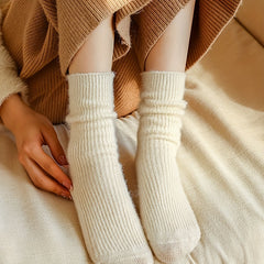 3 Pairs Solid Socks Comfy & Warm Women's Stockings