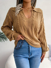 Cable Long Sleeve Pullover Jumper