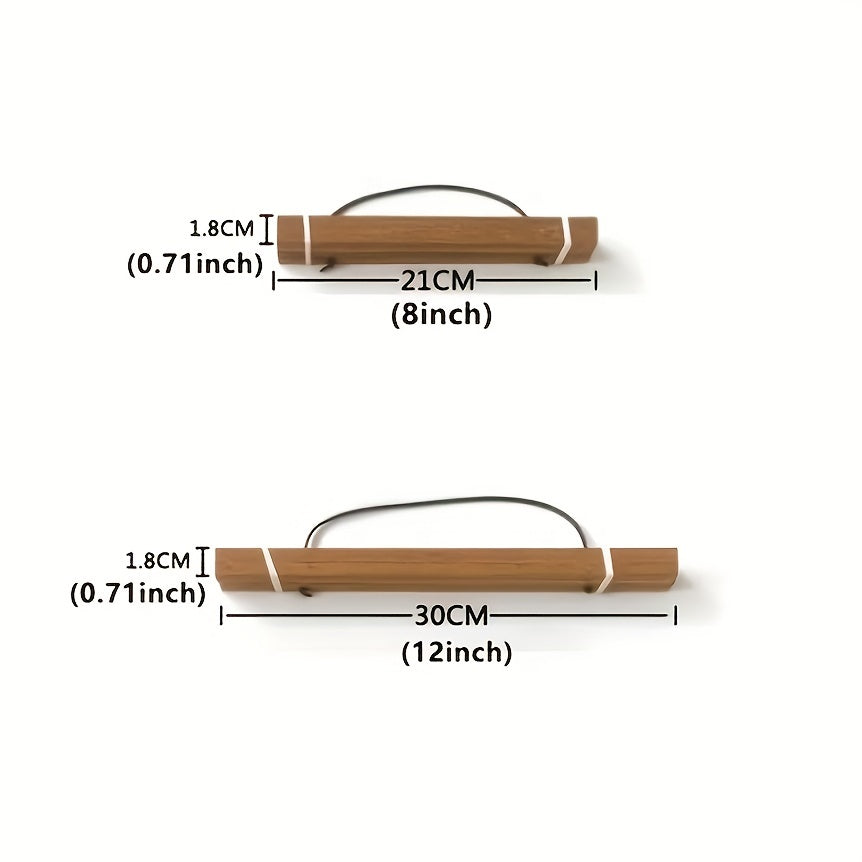 Magnetic Photo Frame Poster Clip Wooden Hanging Rod Lightweight 30 48 Cm