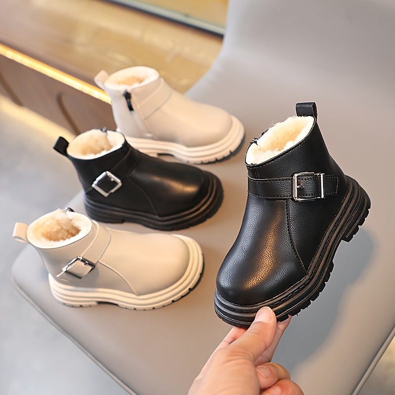 Fleece Baby Girls Winter Boots Soft Bottom Anti-slip Comfortable