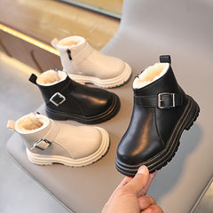 Fleece Baby Girls Winter Boots Soft Bottom Anti-slip Comfortable