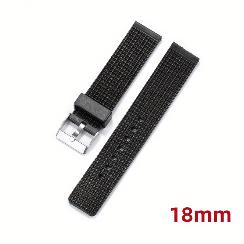 Silicone Band Strap Bracelet 16-26mm Men Women Sports Rubber Watch Band
