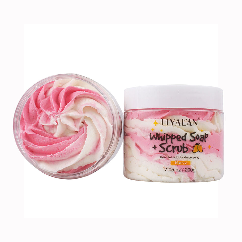 LIYALAN Fruity Scent Foaming Bath Soap with Shea Butter 200g