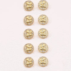 10pcs Zinc Alloy Faux Diamonds Buttons Butterfly Sewing Buttons