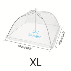 Foldable Mesh Food Cover Anti-mosquito Table Cover Household Meal Cover