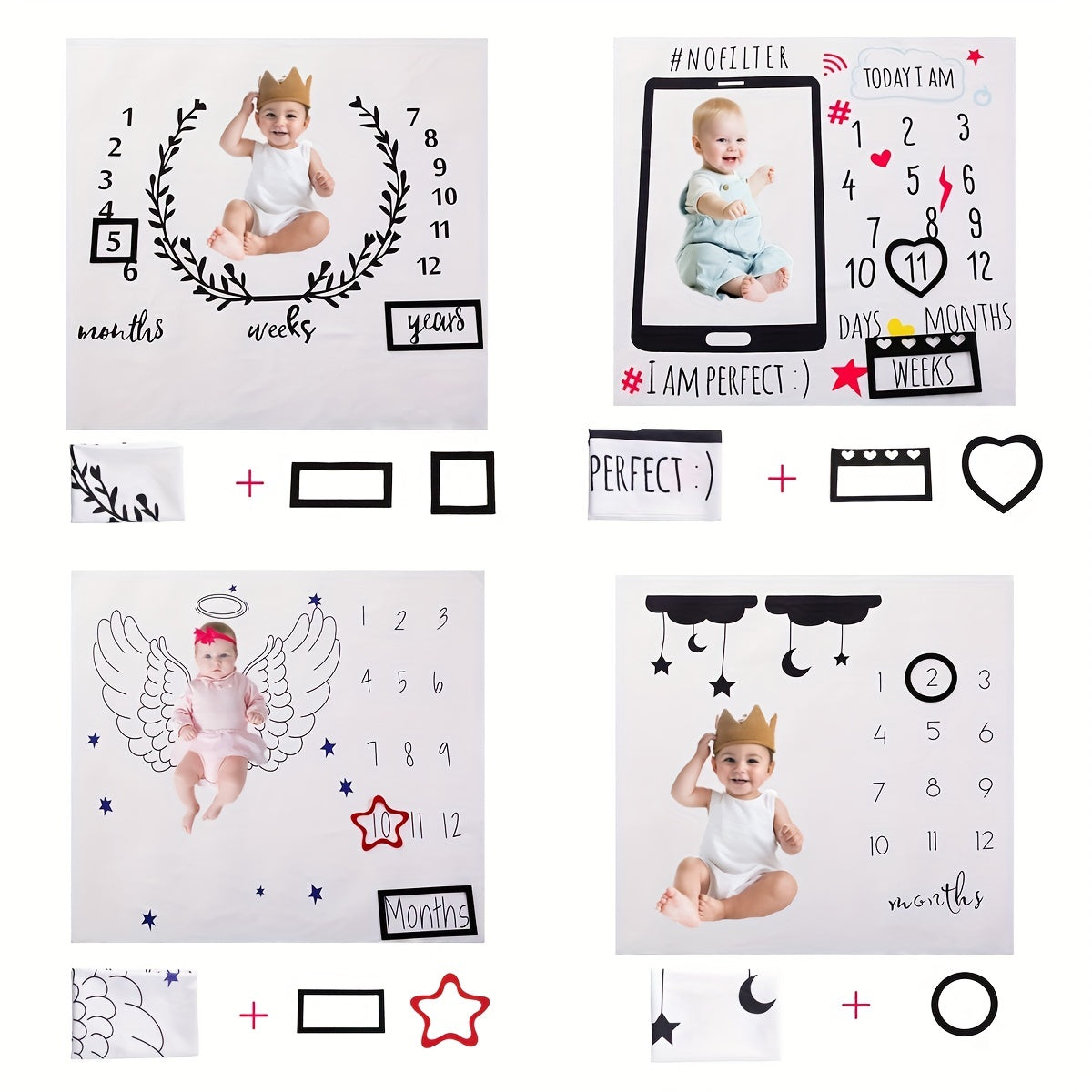 Soft Photography Blanket for Monthly Hundred Days Baby Photo Background