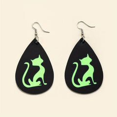 Retro Halloween Jewelry Luminous Dangle Earrings
