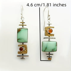 Vintage Geometric Drop Hook Earrings