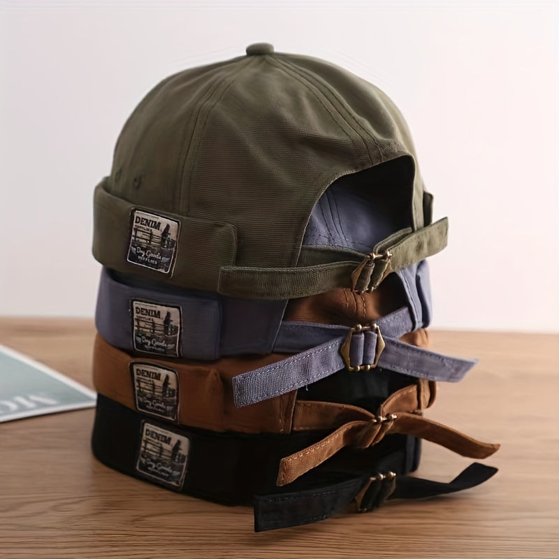 Men's Melon Leather Hat Beanie Hat