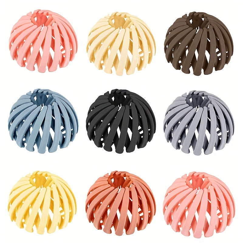 Stretchy Hair Claw Frosted Bird Nest Shape Ponytail Clip