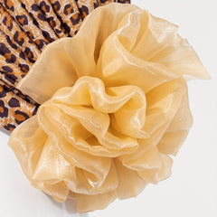 Brown Leopard Print Turban Cap Head Scarf Chemo Hat