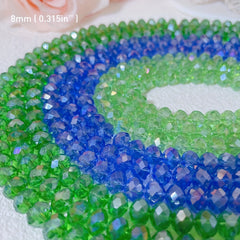 68pcs Crystal Glass Beads Bracelet Necklace Making DIY Bead 8mm