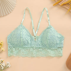  Floral Jacquard Lace Bralette