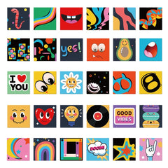 30 Cartoon Strange Stickers Laptop Luggage Phone Journal Book Cup Stickers