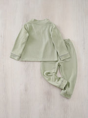 Toddler Pajama Set V Neck Pullover Top Pants Set