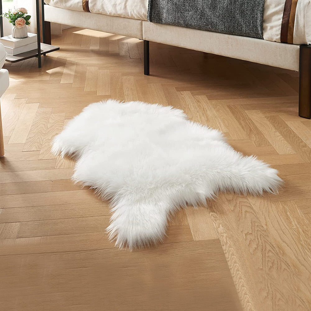 Cozy Animal Print Faux Fur Rug for Living Room, Bedroom, Sofa