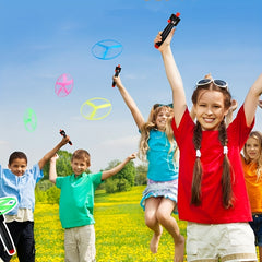 Rope Pulling Flying Disc Toy Set