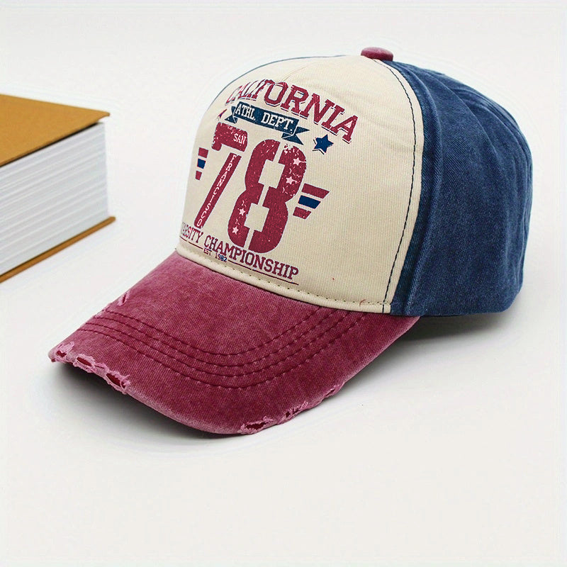 CALIFORNIA 78 Baseball Cap Vintage Distressed Washed Cotton Sports Hat