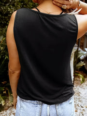 Vintage Sleeveless Tank Top Women's Clothing
