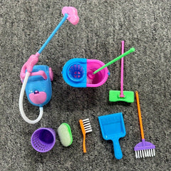 9pcs Mini Dollhouse Cleaning Tools DIY Household Accessories