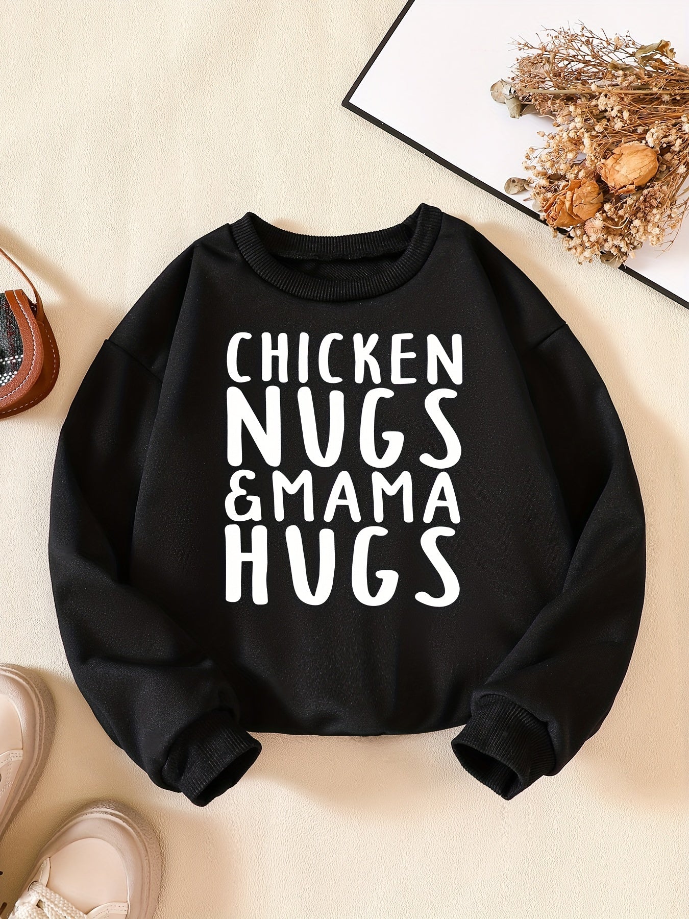 Girls' Chicken Nugs Mama Hug Sweatshirt