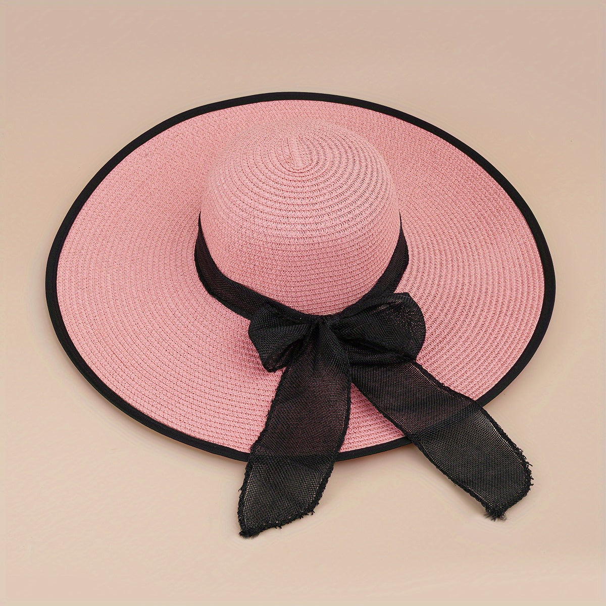 Oversized Candy Sun Hat Bowknot Straw Hat Women Sunscreen Beach Hats