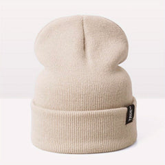 Warm Knitted Slouchy Beanie Solid Skull Cap Unisex Knit Hat