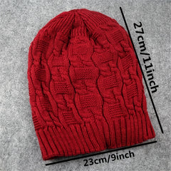 Ribbed Knitted Oversized Slouch Beanie for Women