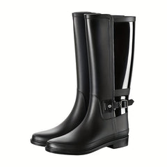 Women's Waterproof High Top Motorcycle Rain Boots Outdoor Plastic Rain Boots