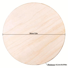 12 Packs Wood Circles for Crafts 30 48 cm Unfinished Wooden Cutouts for Crafts