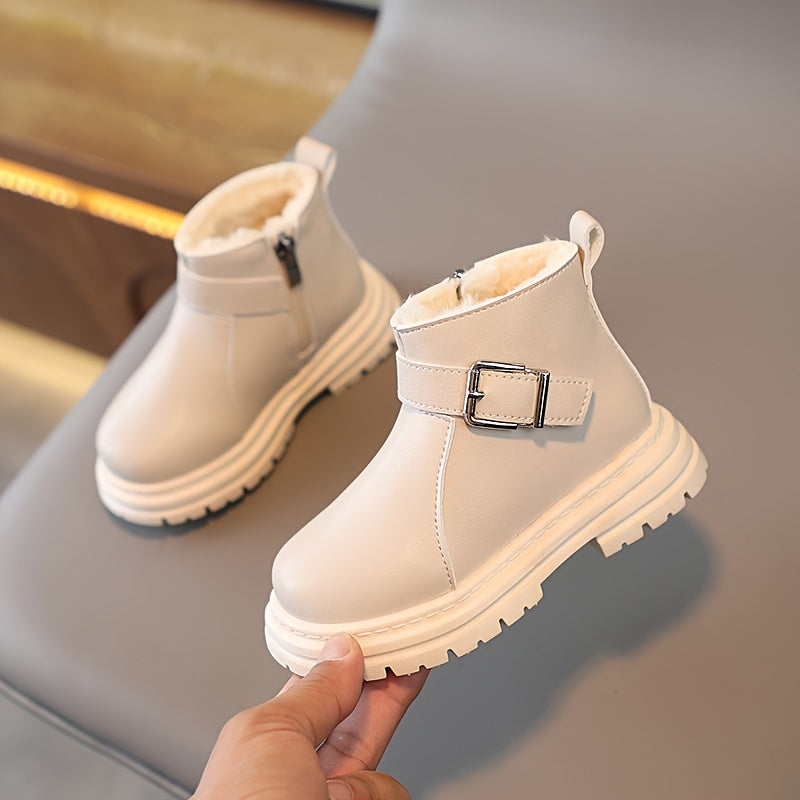 Fleece Baby Girls Winter Boots Soft Bottom Anti-slip Comfortable