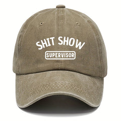Vintage Funny Words Print Baseball Cap Adjustable Trucker Hat