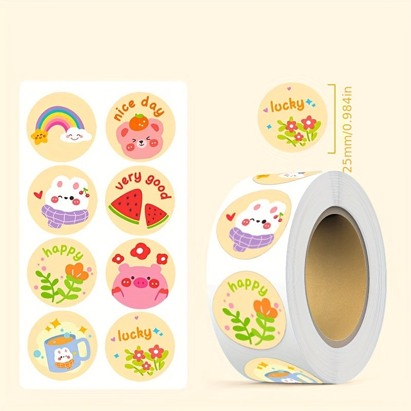 500 Small Flower Stickers Roll Window Glass Decoration Sealing Stickers
