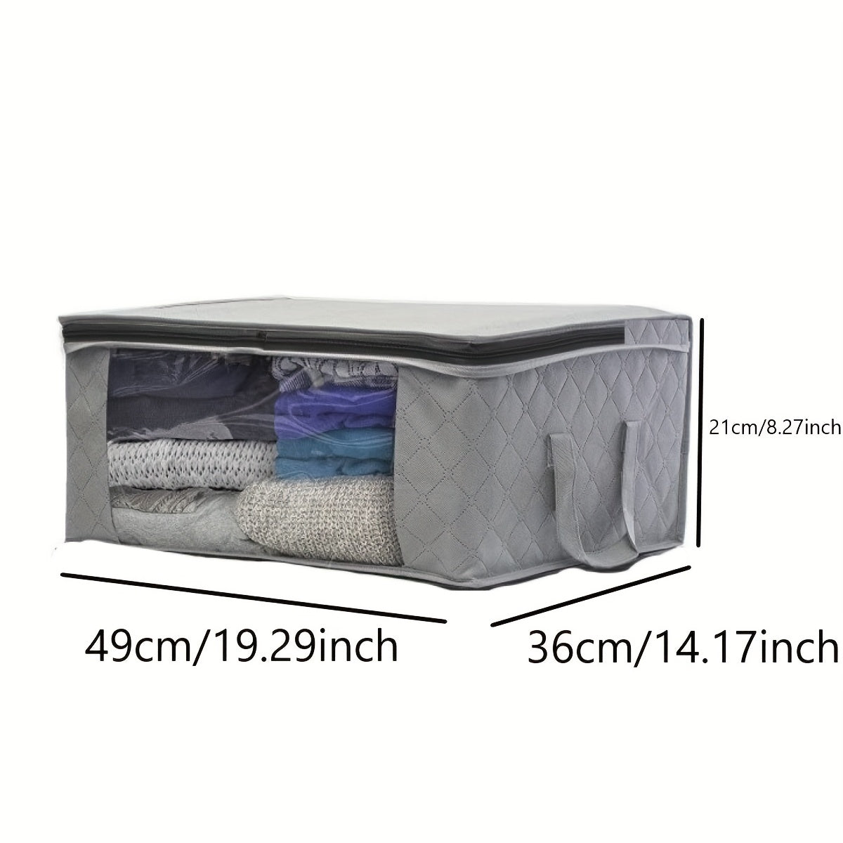 Quilt Bag Zipper Storage Organizer Lightweight Large Capacity Container