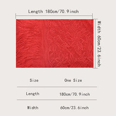 Lace Tassel Lily Scarf Solid Headband Women's Shawl